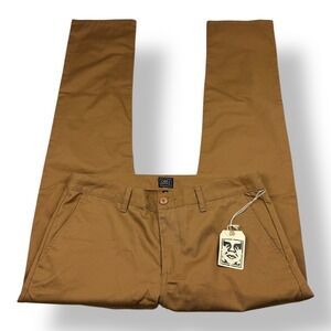 Obey Propaganda Working Man Pant Caramel Brown Chino Mens 33x32 NWT 142020002